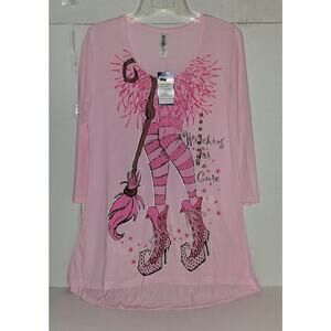 Mac and Belle November Breast Cancer Tunic Pink Lady Witch